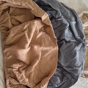 Mushie mini crib sheets